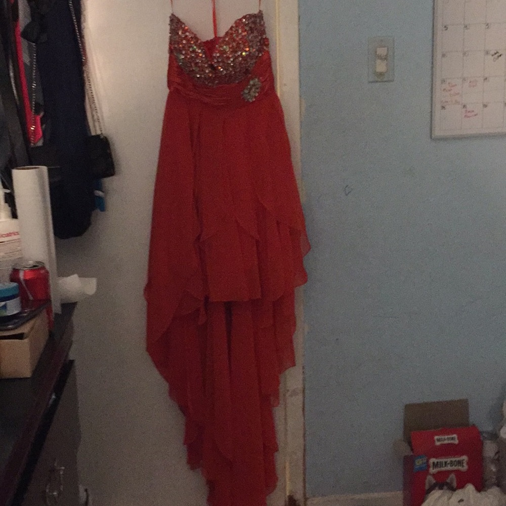 orange prom dress